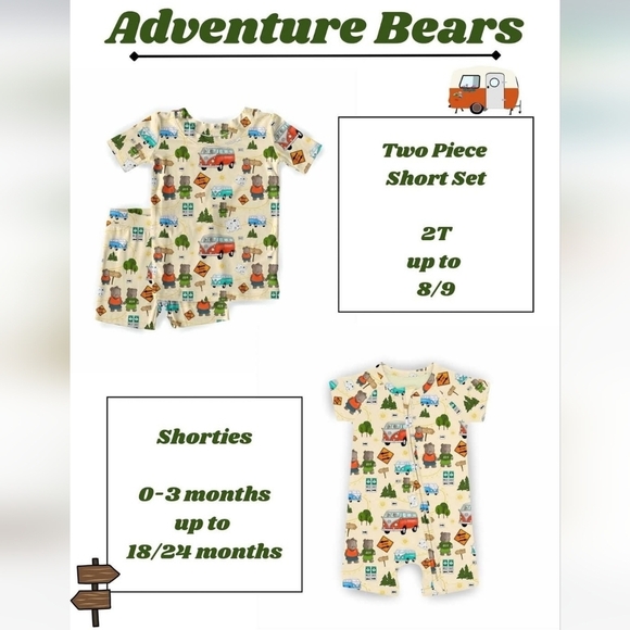NEW SUTTONS BUTTONS ADVENTURE BEARS SHORTY ZIP UP ONE PIECE 3-6 MONTHS - Picture 9 of 9